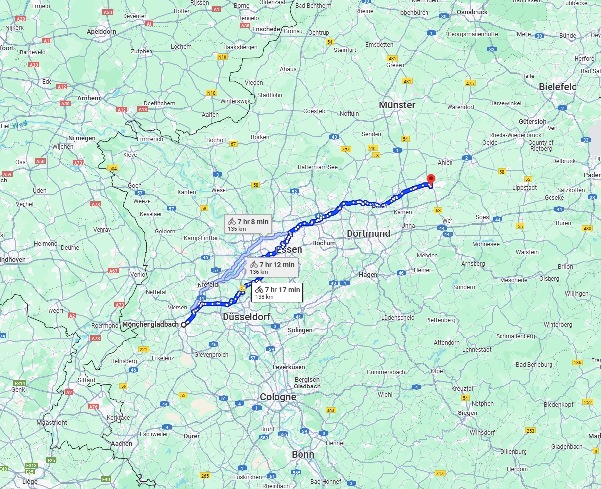 Anreise von Mönchengladbach Zu Hamm Über 
