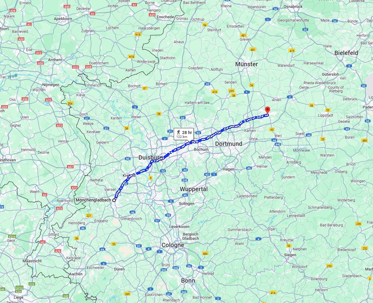 Anreise von Mönchengladbach Zu Hamm Über 