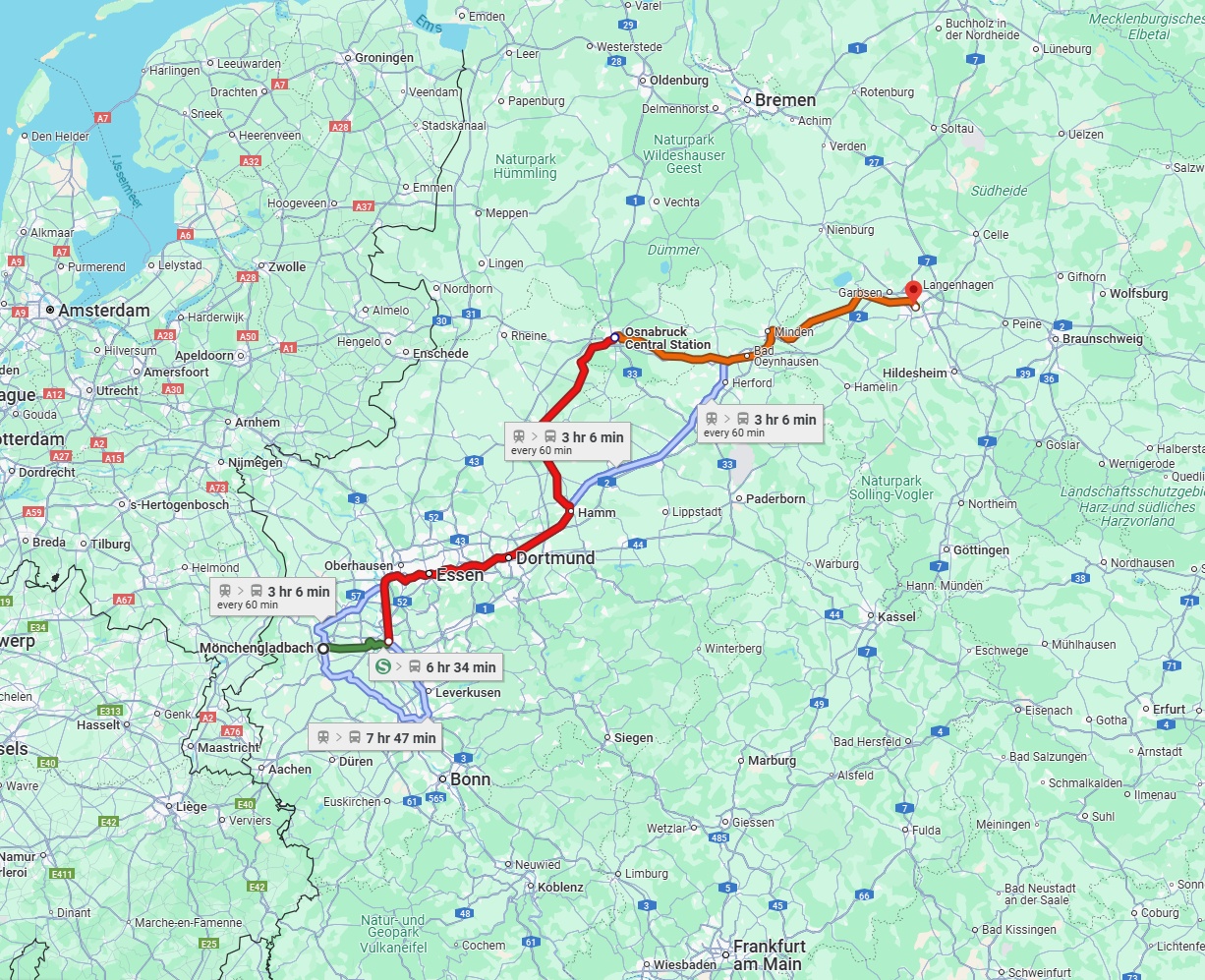 Anreise von Mönchengladbach Zu Hannover Über 