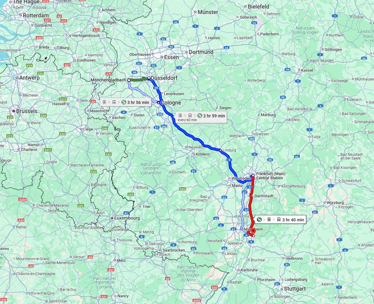 Anreise von Mönchengladbach Zu Heidelberg Über 