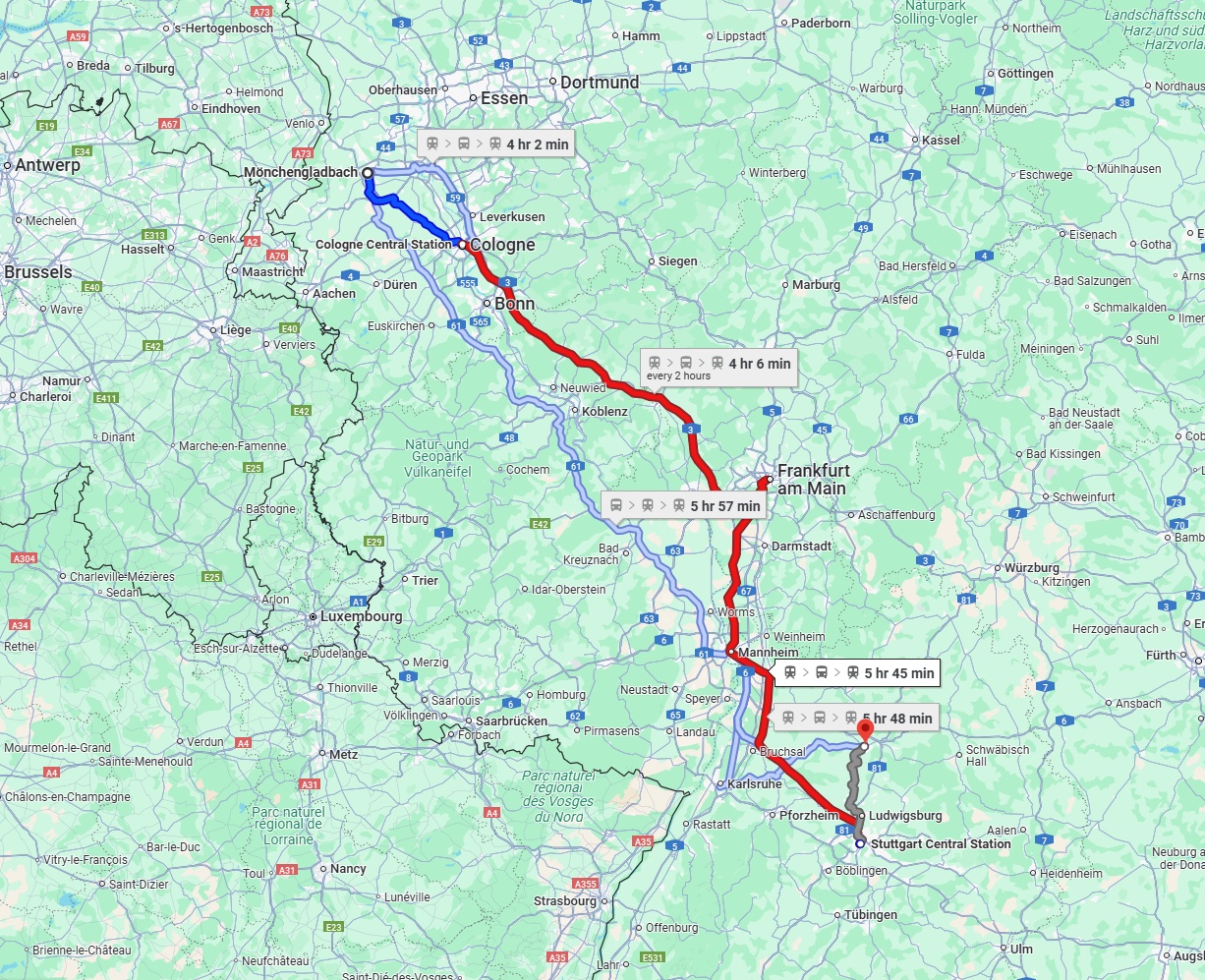 Anreise von Mönchengladbach Zu Heilbronn Über 