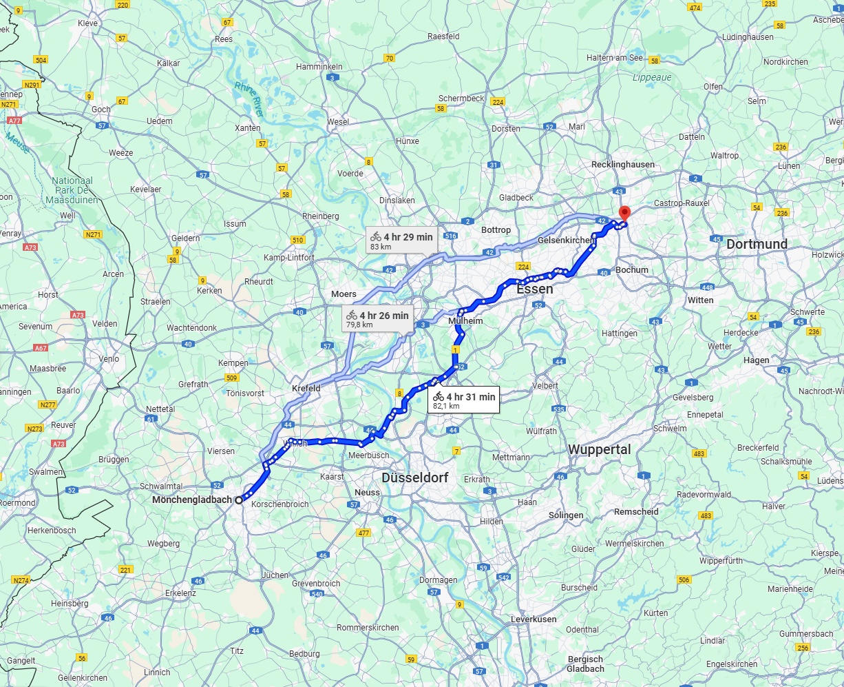 Anreise von Mönchengladbach Zu Herne Über 