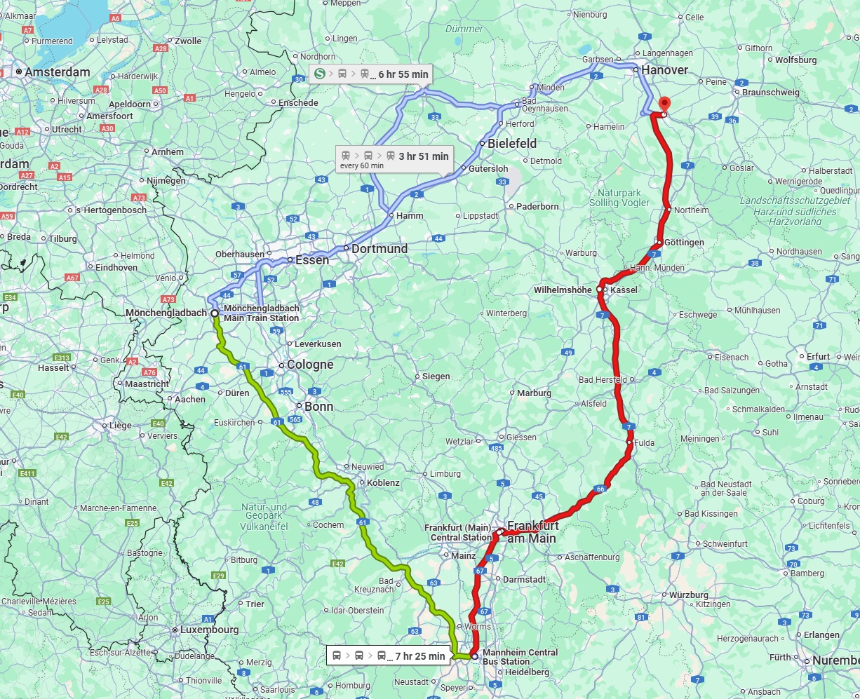 Anreise von Mönchengladbach Zu Hildesheim Über 