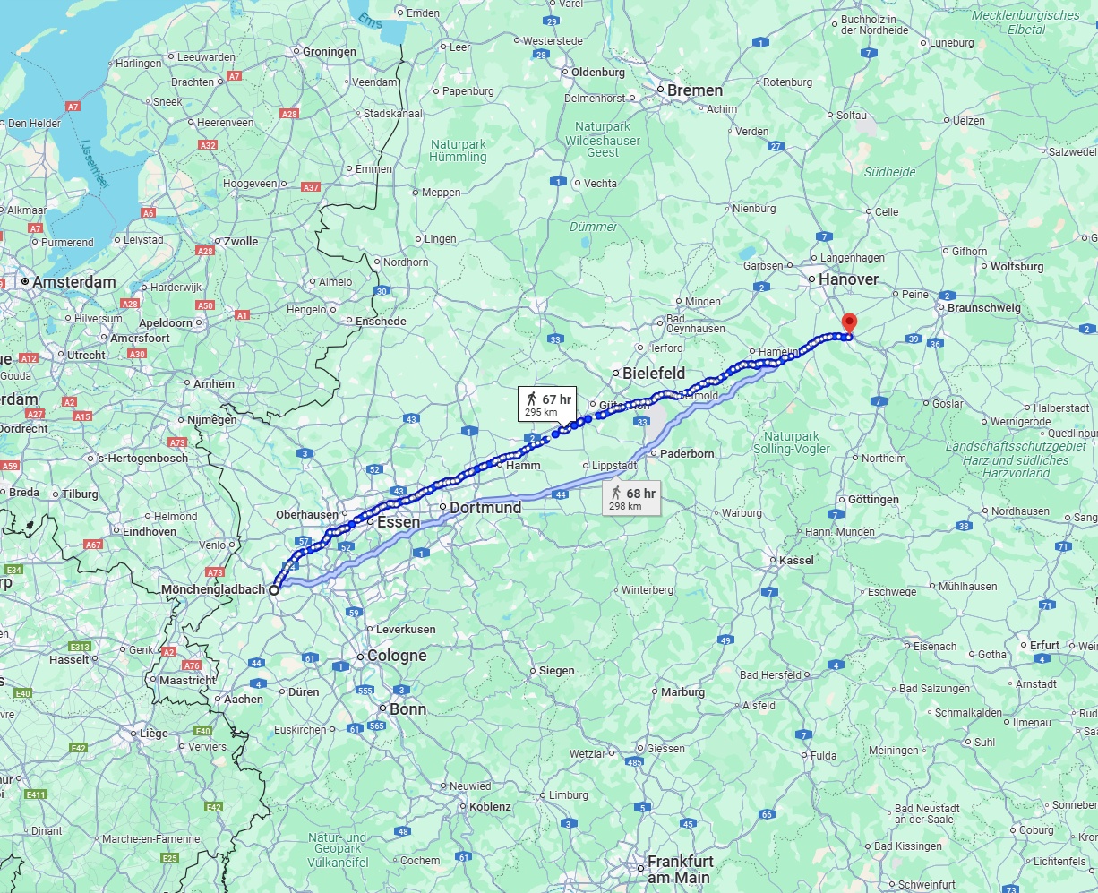 Anreise von Mönchengladbach Zu Hildesheim Über 