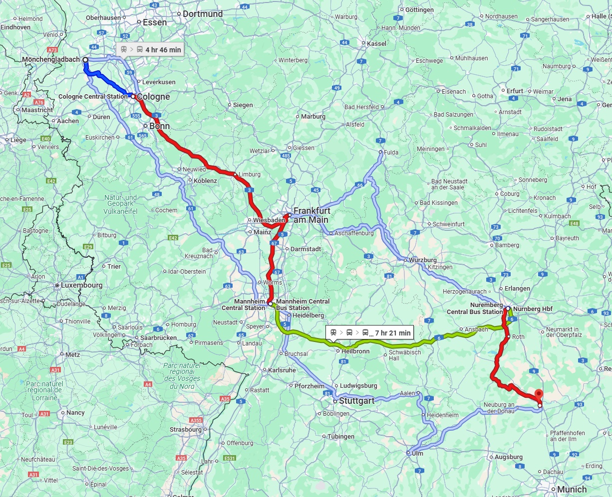 Anreise von Mönchengladbach Zu Ingolstadt Über 