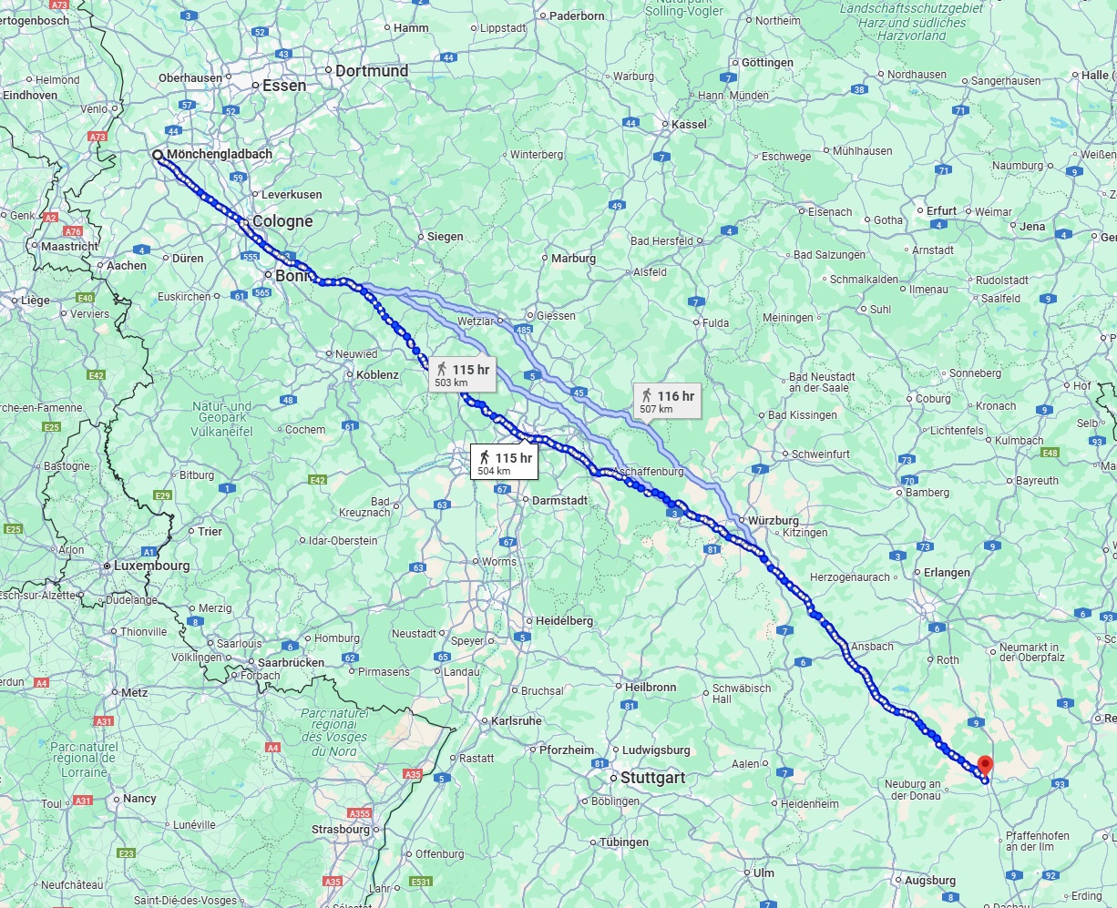 Anreise von Mönchengladbach Zu Ingolstadt Über 