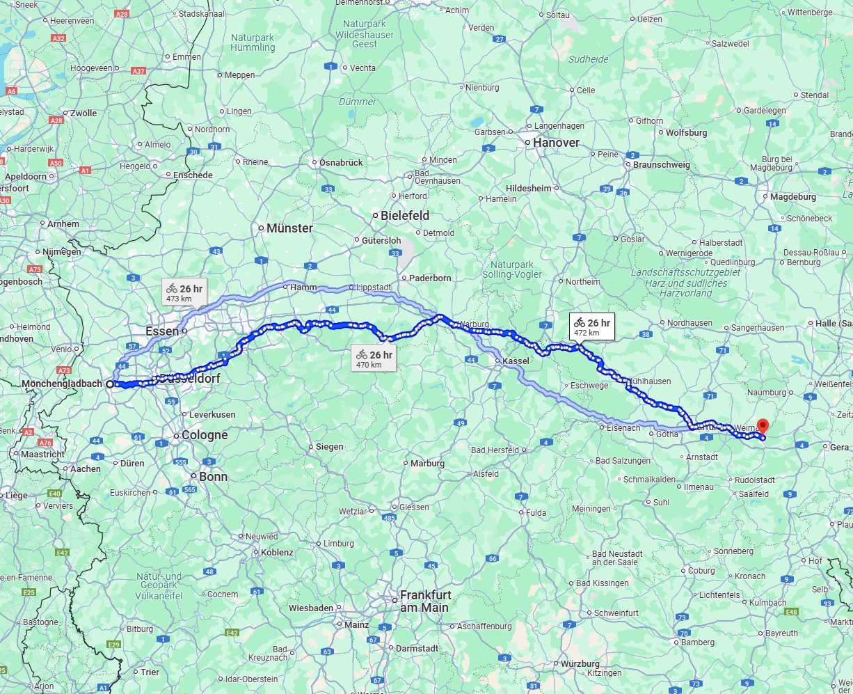 Anreise von Mönchengladbach Zu Jena Über 
