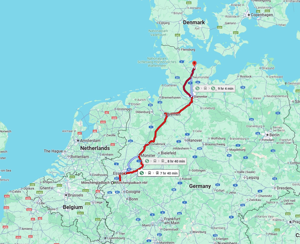 Anreise von Mönchengladbach Zu Kiel Über 