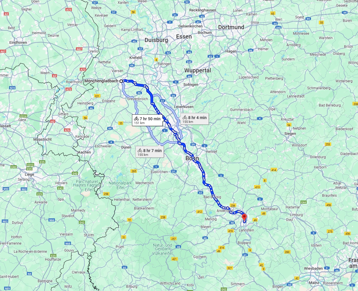 Anreise von Mönchengladbach Zu Koblenz Über 