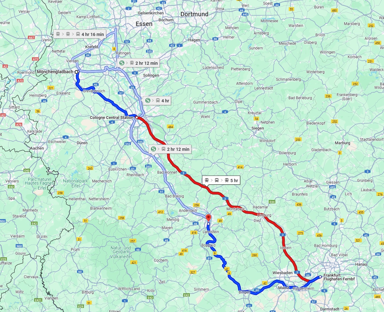 Anreise von Mönchengladbach Zu Koblenz Über 