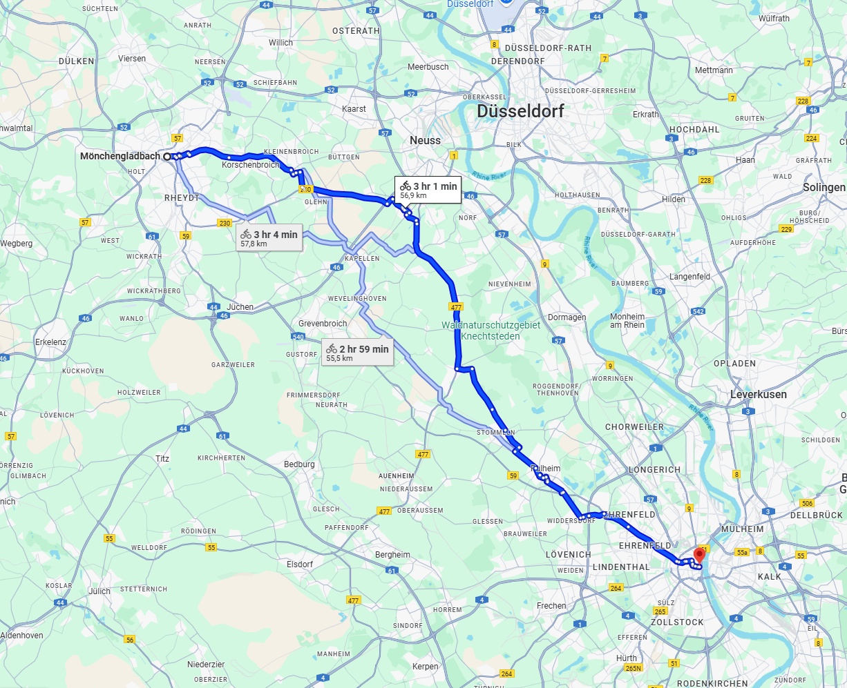 Anreise von Mönchengladbach Zu Köln Über 