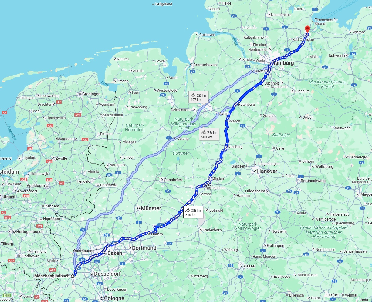 Anreise von Mönchengladbach Zu Lübeck Über 