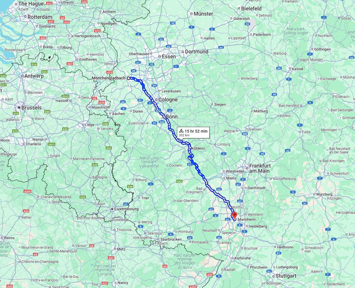 Anreise von Mönchengladbach Zu Ludwigshafen am Rhein Über 