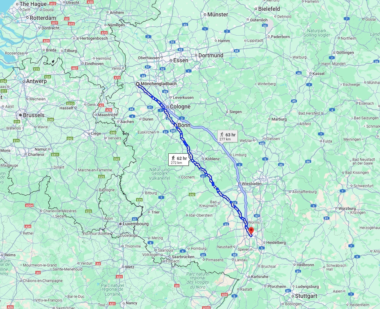 Anreise von Mönchengladbach Zu Ludwigshafen am Rhein Über 