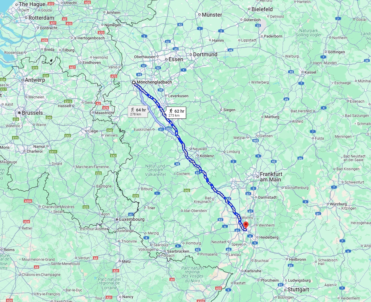 Anreise von Mönchengladbach Zu Mannheim Über 