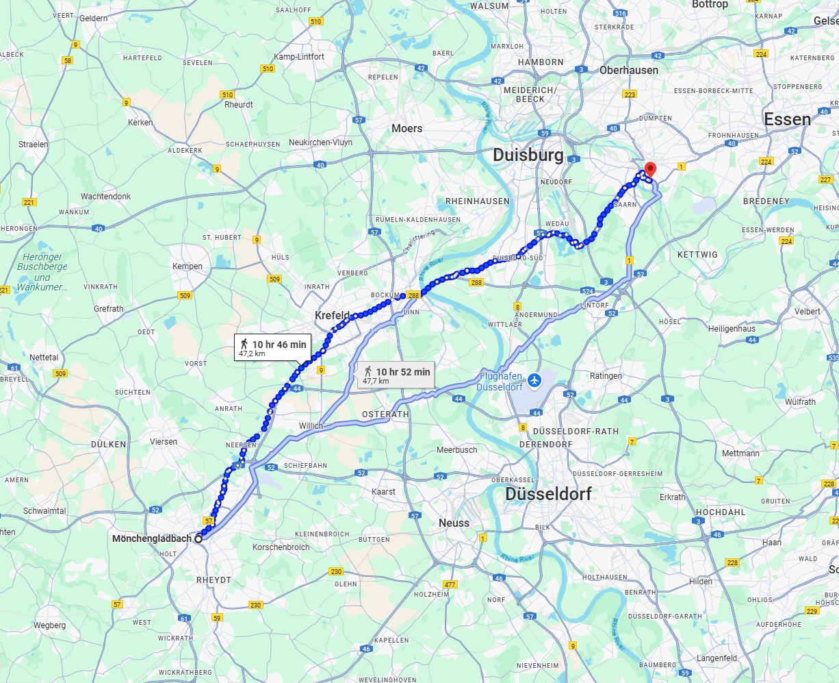 Anreise von Mönchengladbach Zu Mülheim an der Ruhr Über 
