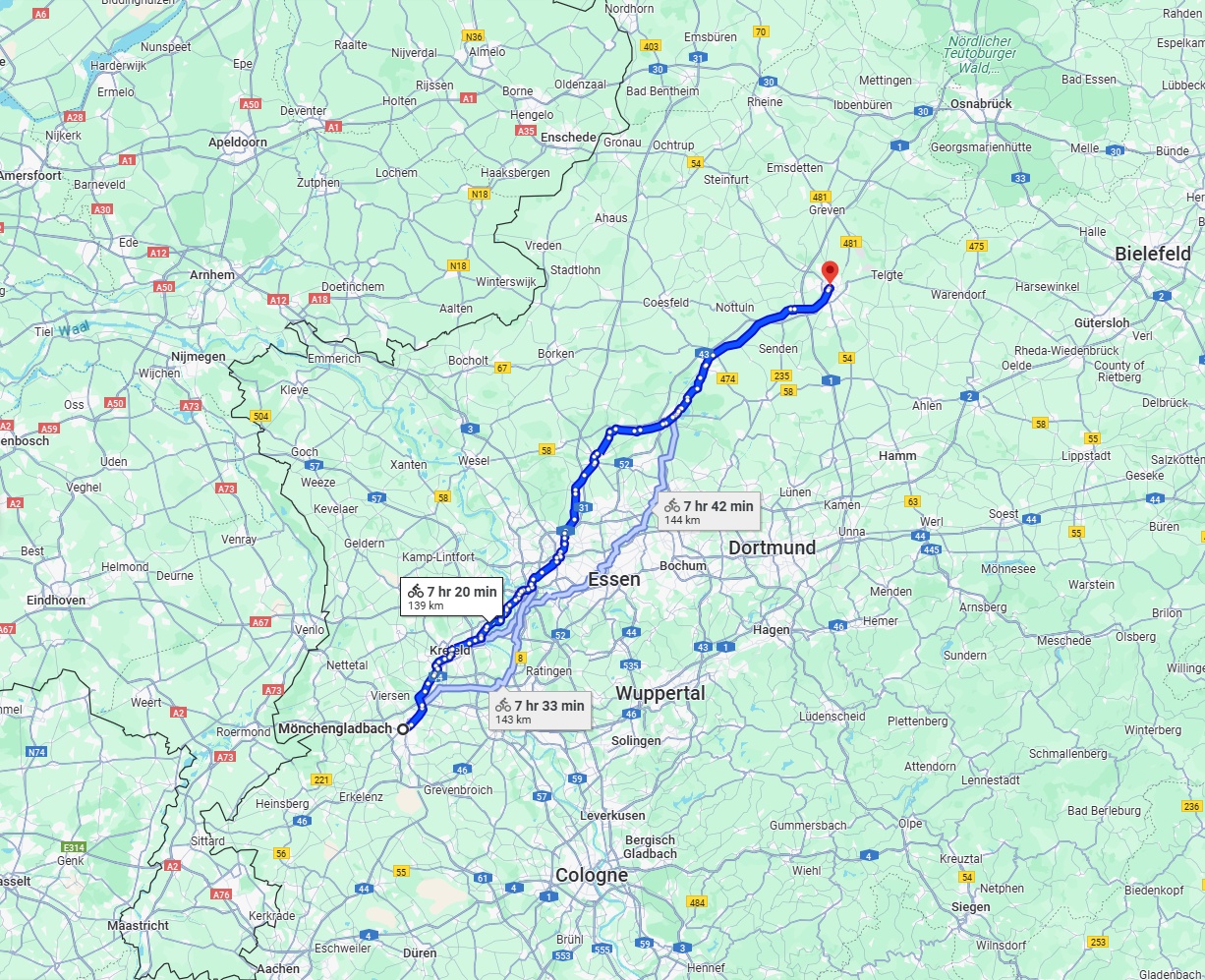 Anreise von Mönchengladbach Zu Münster Über 