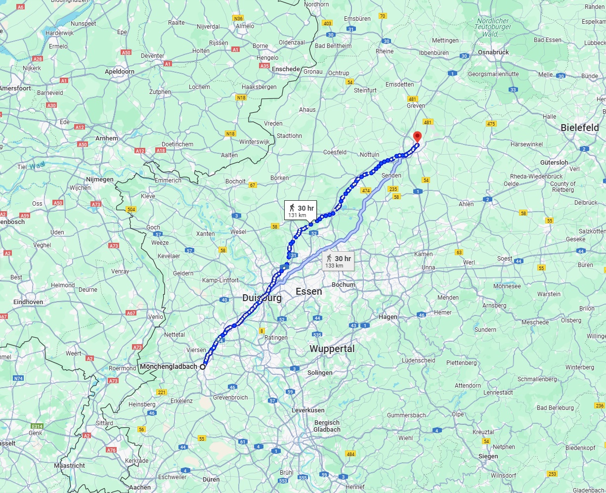 Anreise von Mönchengladbach Zu Münster Über 
