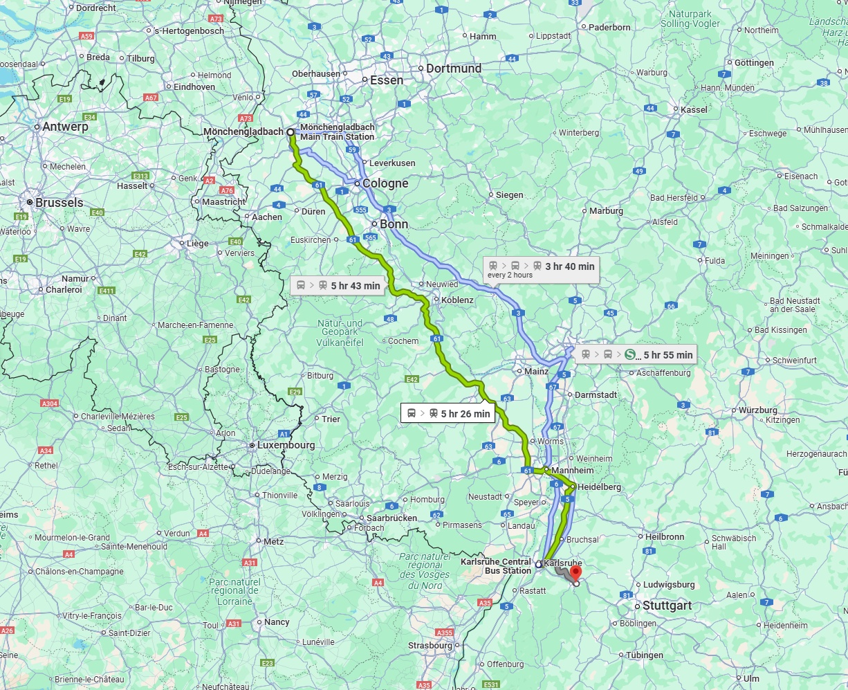 Anreise von Mönchengladbach Zu Pforzheim Über 