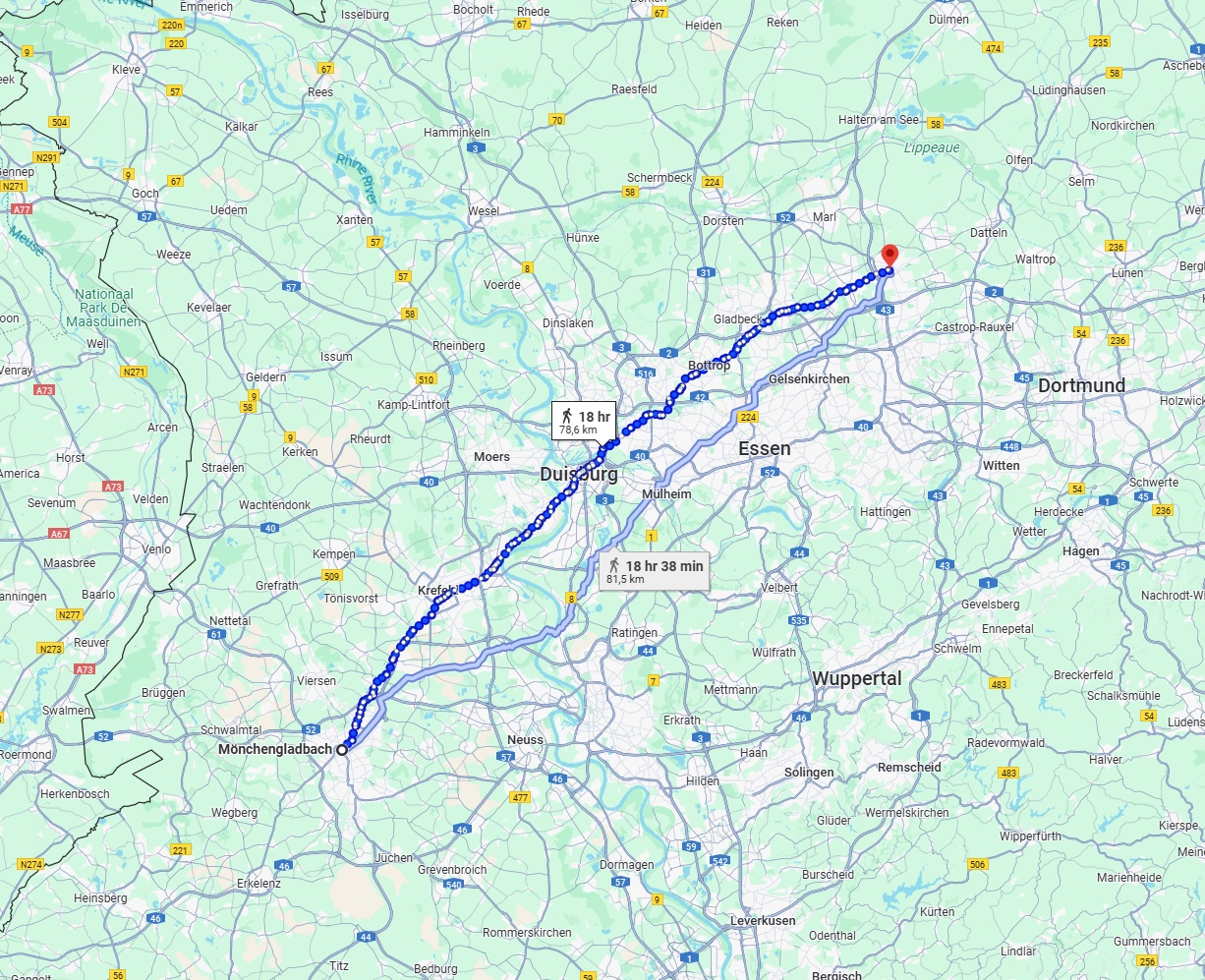Anreise von Mönchengladbach Zu Recklinghausen Über 