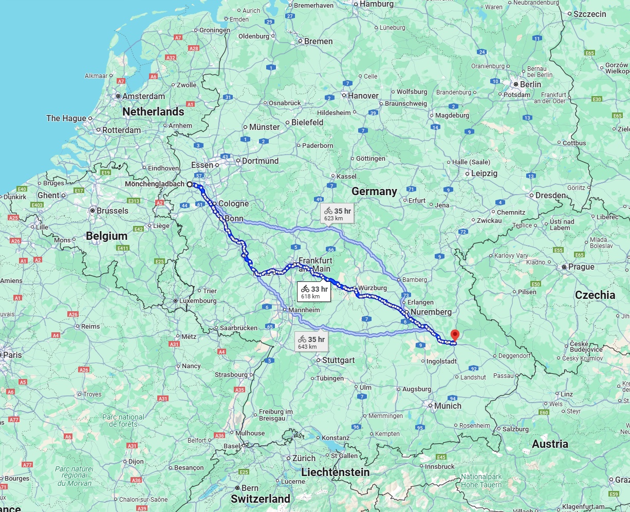 Anreise von Mönchengladbach Zu Regensburg Über 