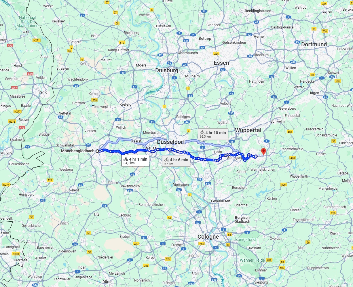 Anreise von Mönchengladbach Zu Remscheid Über 