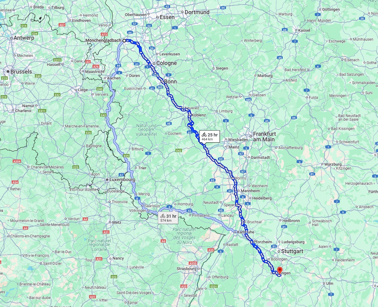 Anreise von Mönchengladbach Zu Reutlingen Über 