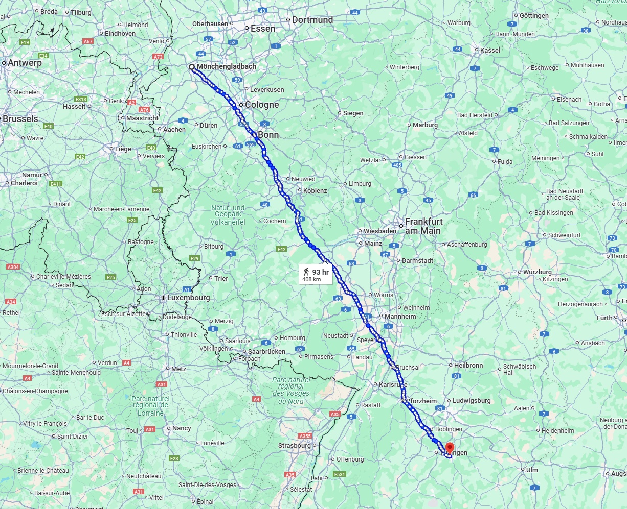 Anreise von Mönchengladbach Zu Reutlingen Über 