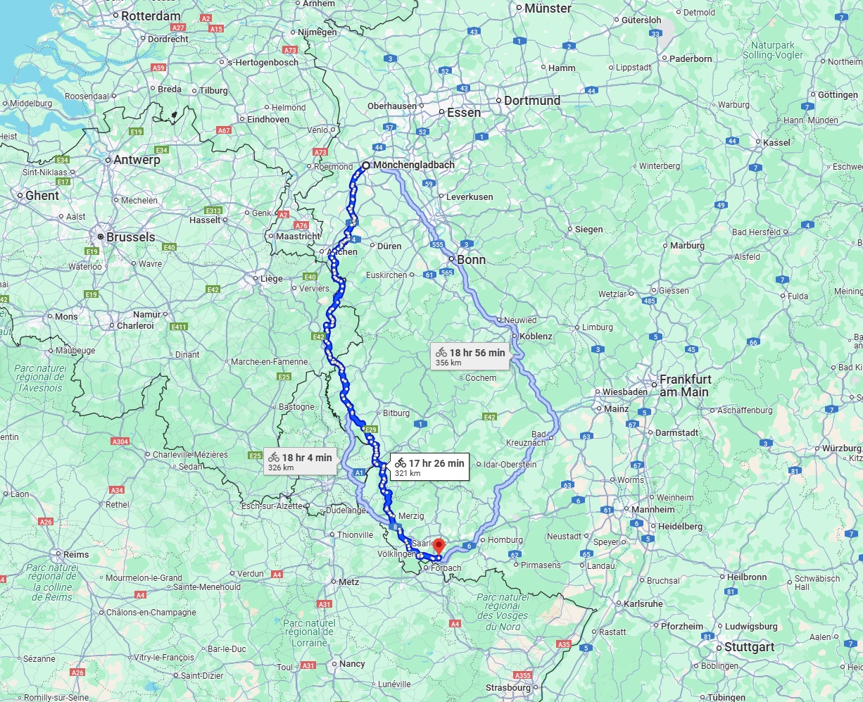 Anreise von Mönchengladbach Zu Saarbrücken Über 