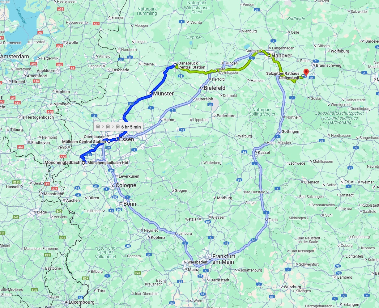 Anreise von Mönchengladbach Zu Salzgitter Über 