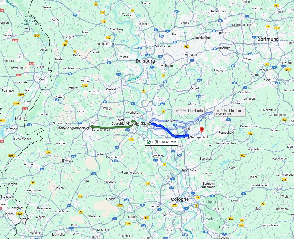 Anreise von Mönchengladbach Zu Solingen Über 