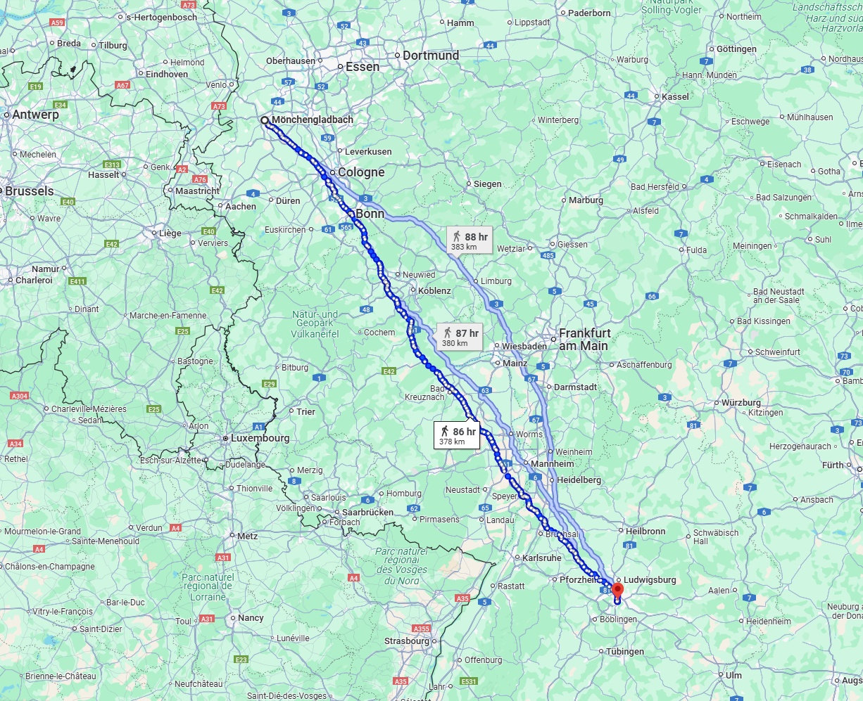 Anreise von Mönchengladbach Zu Stuttgart Über 