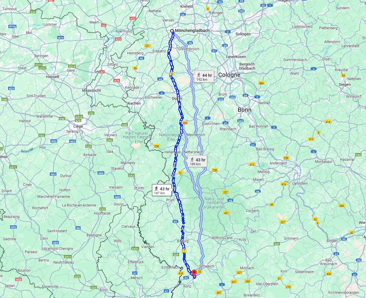Anreise von Mönchengladbach Zu Trier Über 