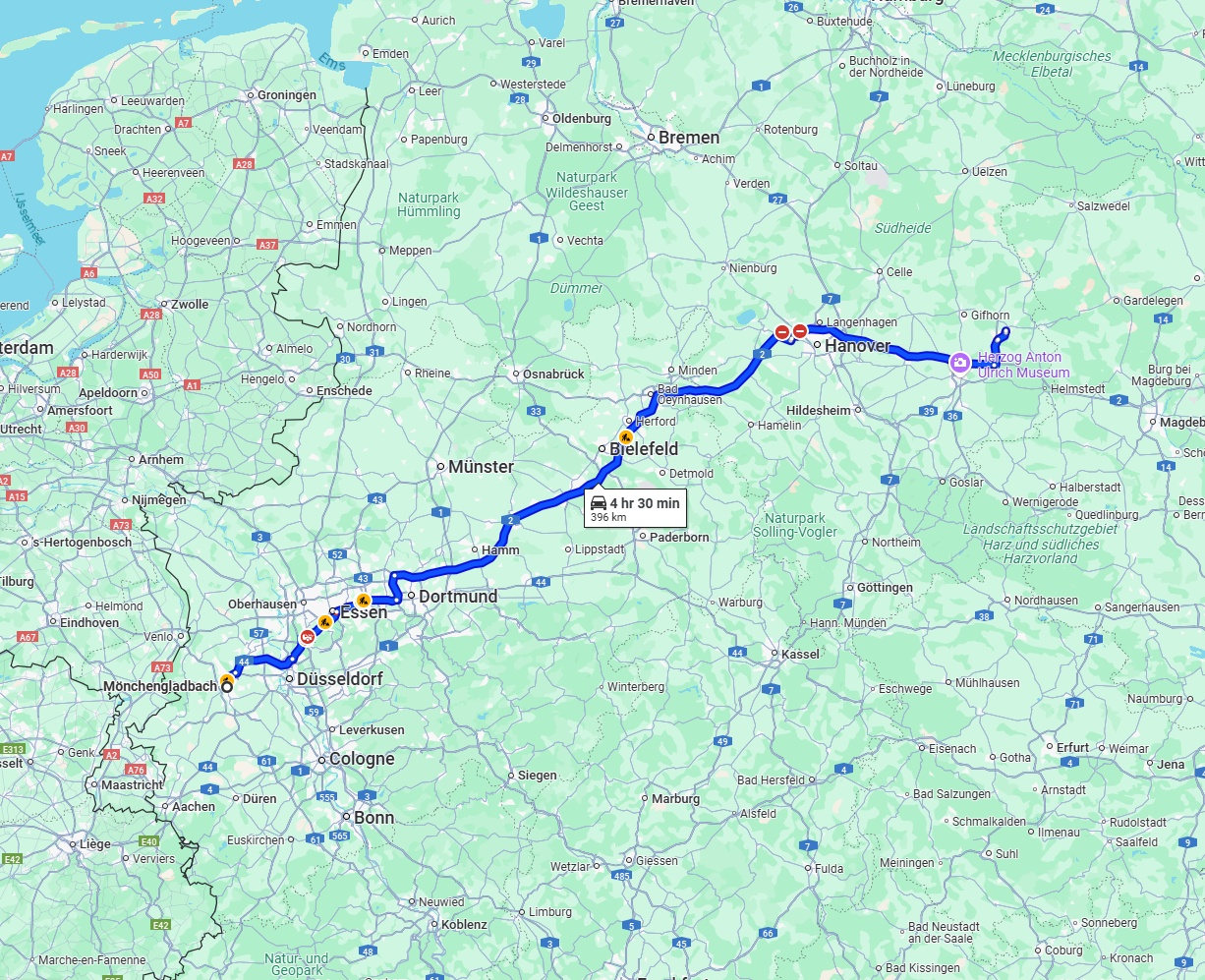 Anreise von Mönchengladbach Zu Wolfsburg Über via A2