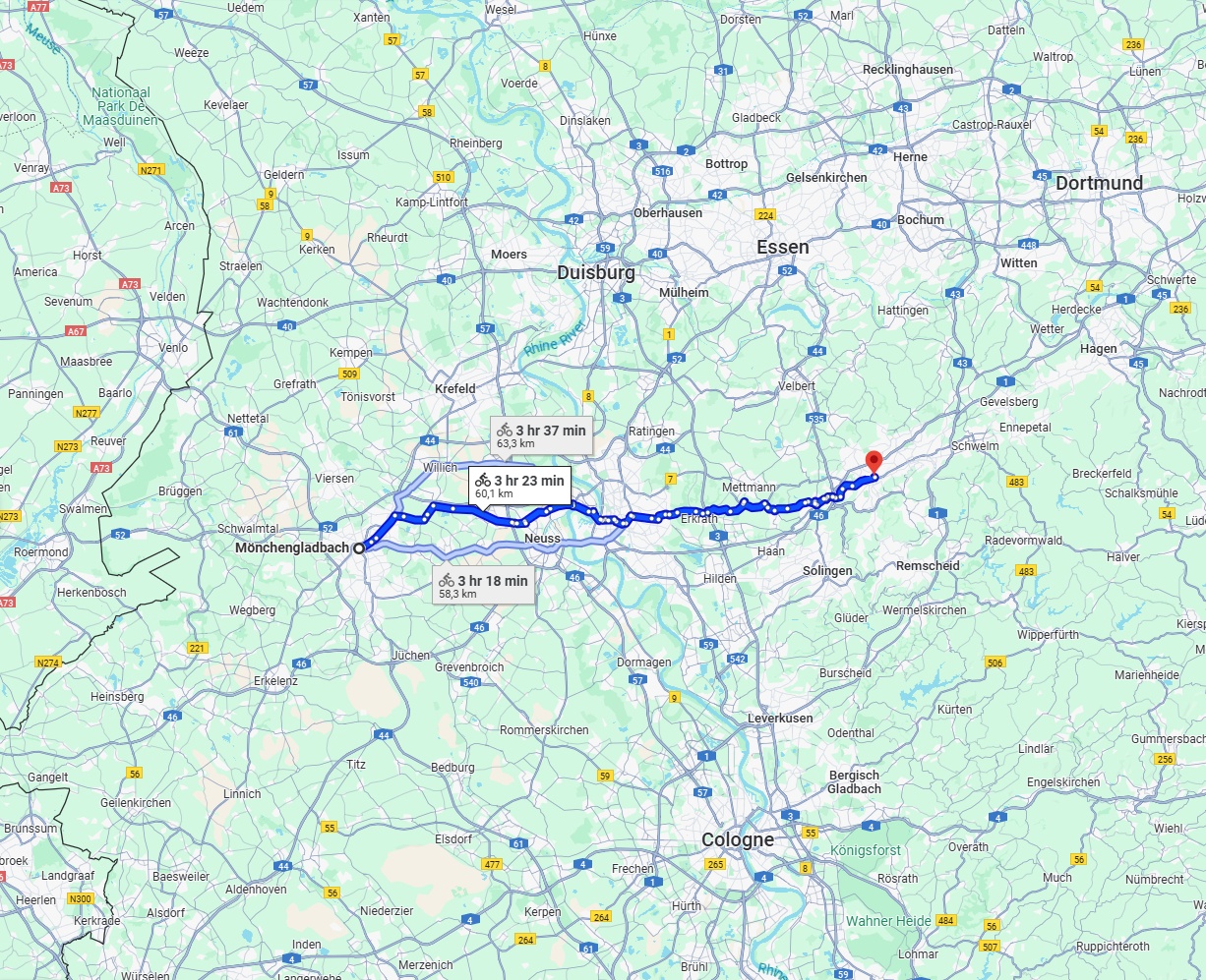 Anreise von Mönchengladbach Zu Wuppertal Über 