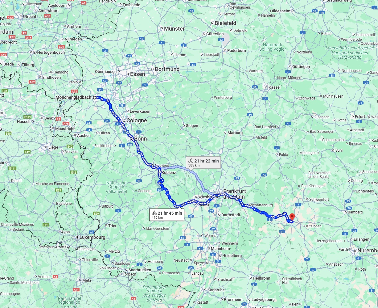 Anreise von Mönchengladbach Zu Würzburg Über 
