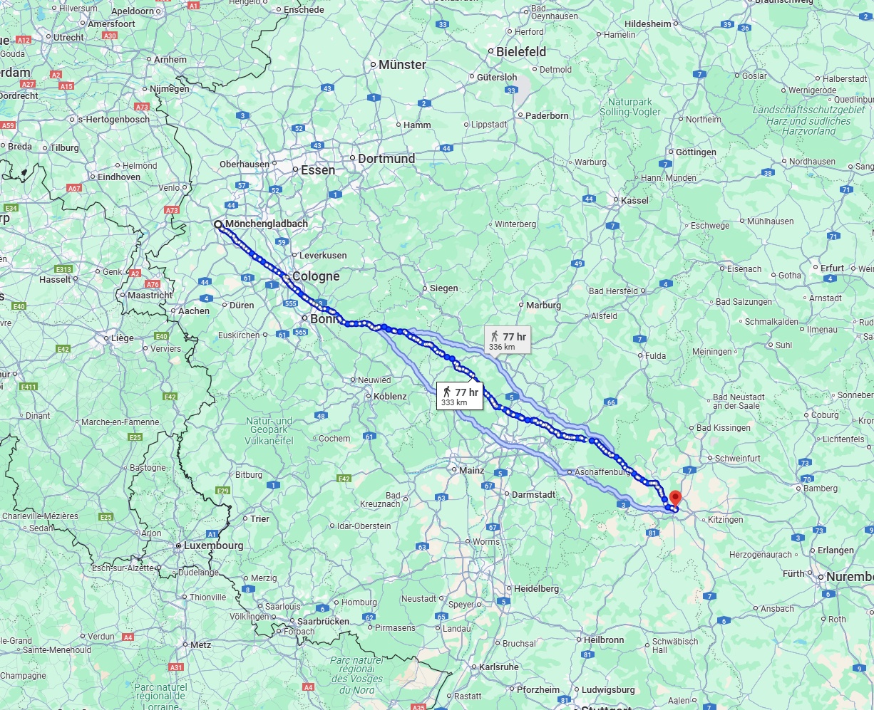 Anreise von Mönchengladbach Zu Würzburg Über 
