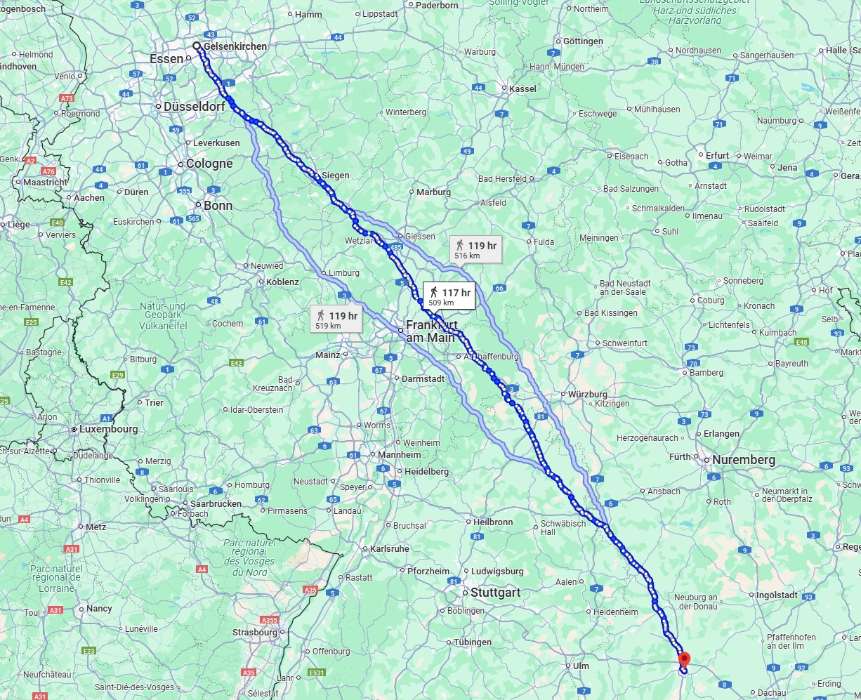 Anreise von Gelsenkirchen Zu Augsburg Über 
