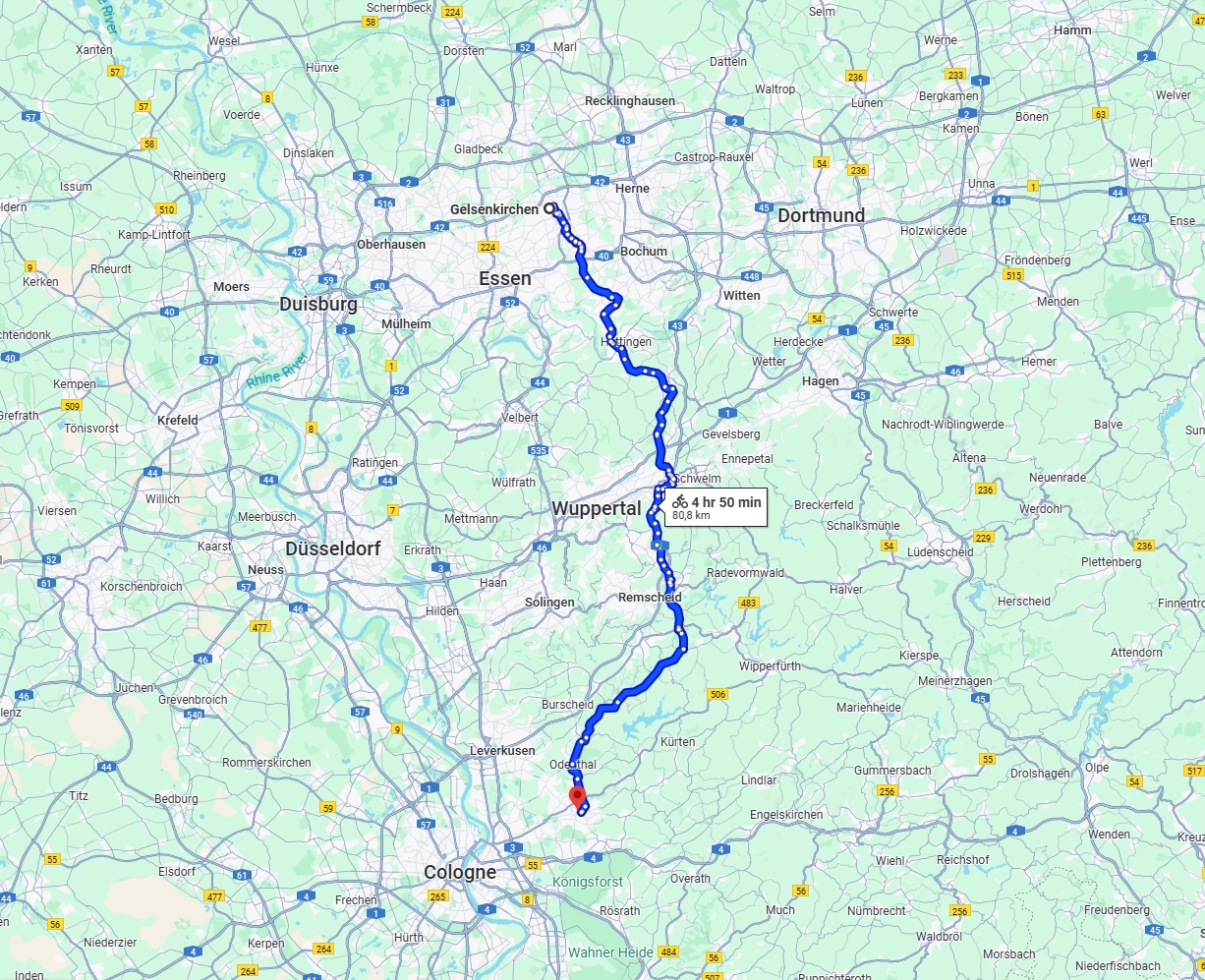 Anreise von Gelsenkirchen Zu Bergisch Gladbach Über 