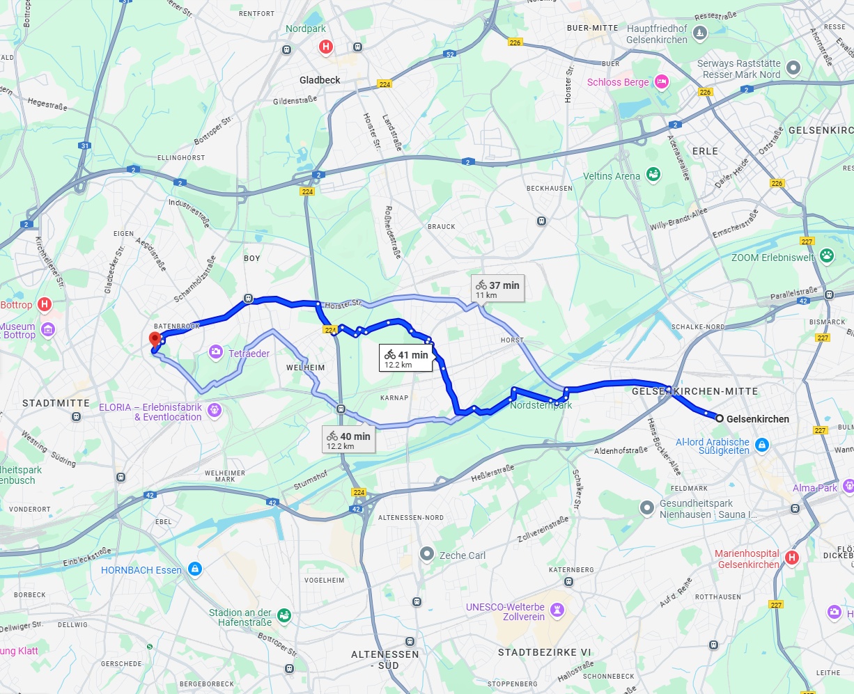 Anreise von Gelsenkirchen Zu Bottrop Über 
