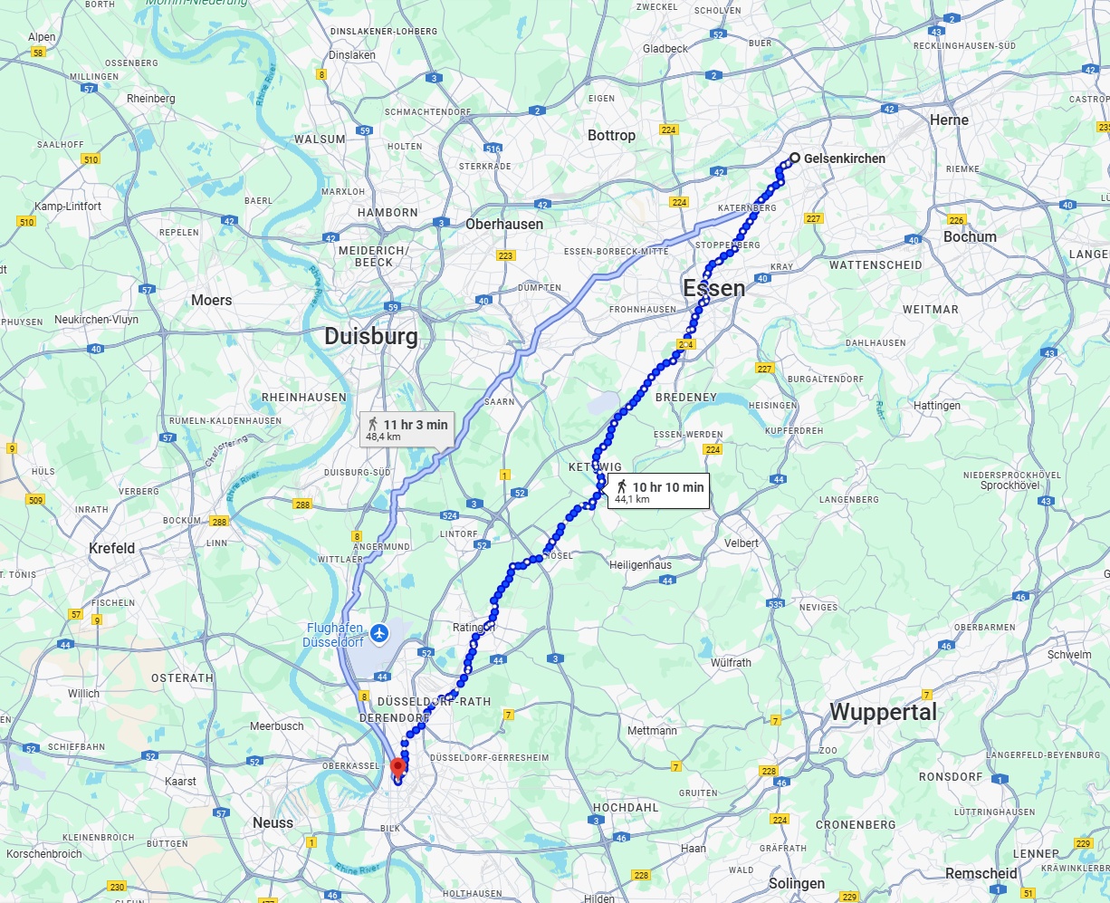 Anreise von Gelsenkirchen Zu Düsseldorf Über 