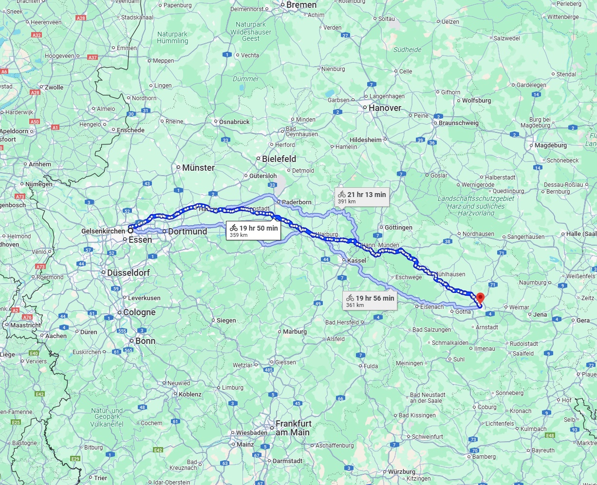 Anreise von Gelsenkirchen Zu Erfurt Über 