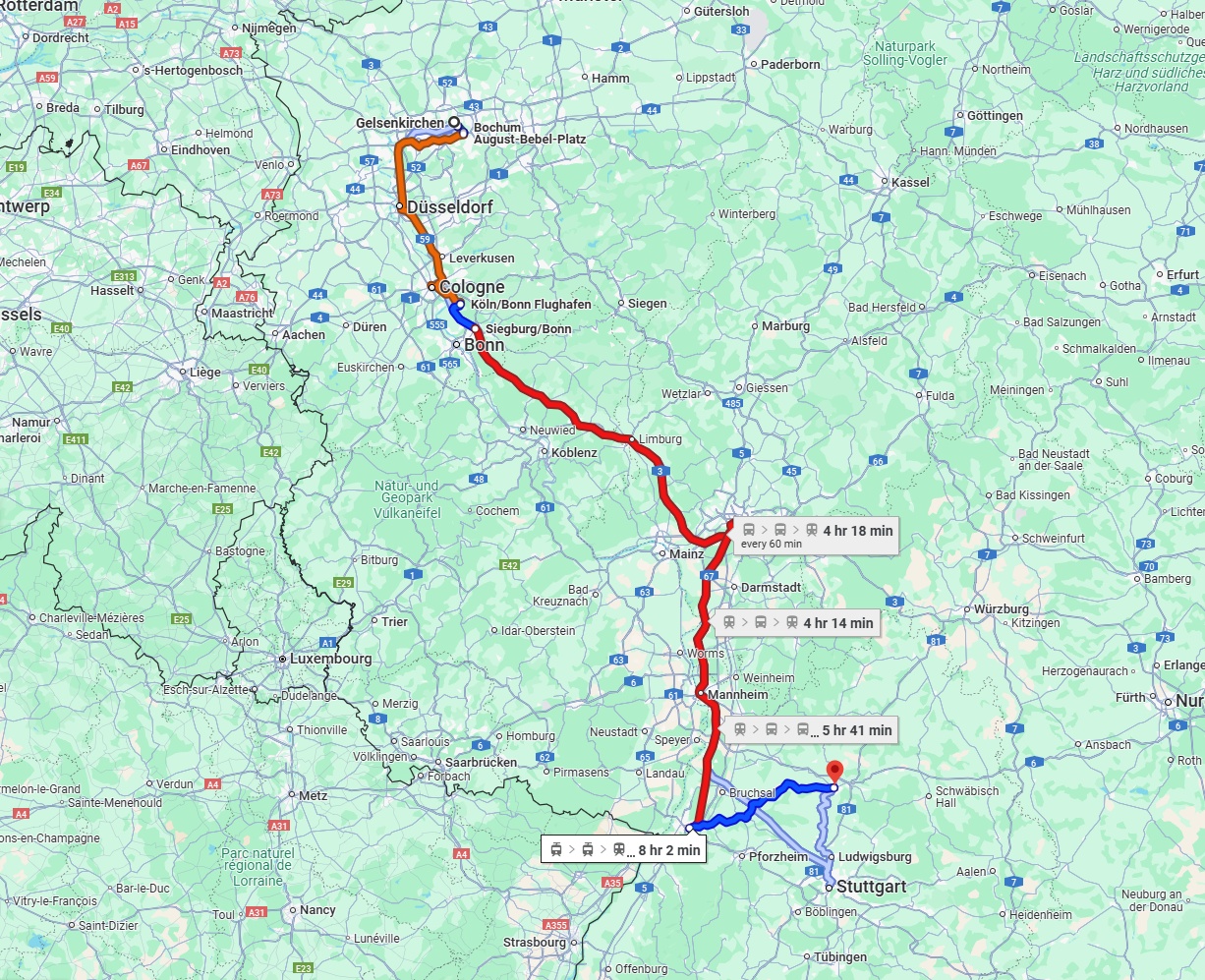 Anreise von Gelsenkirchen Zu Heilbronn Über 