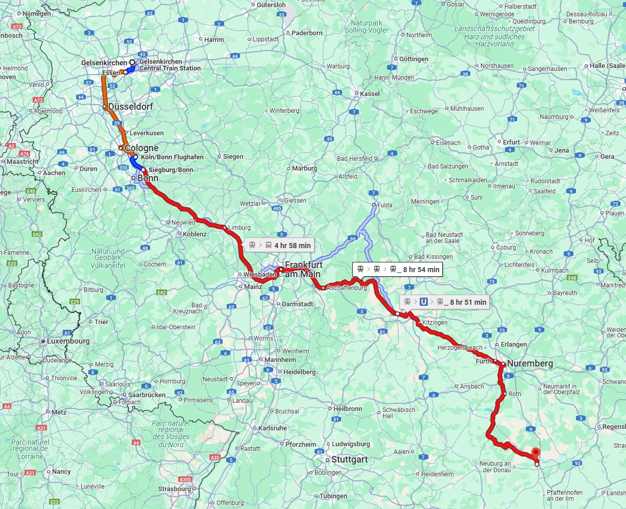 Anreise von Gelsenkirchen Zu Ingolstadt Über 