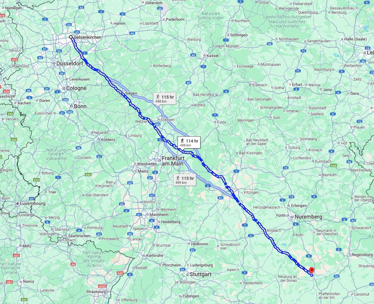 Anreise von Gelsenkirchen Zu Ingolstadt Über 