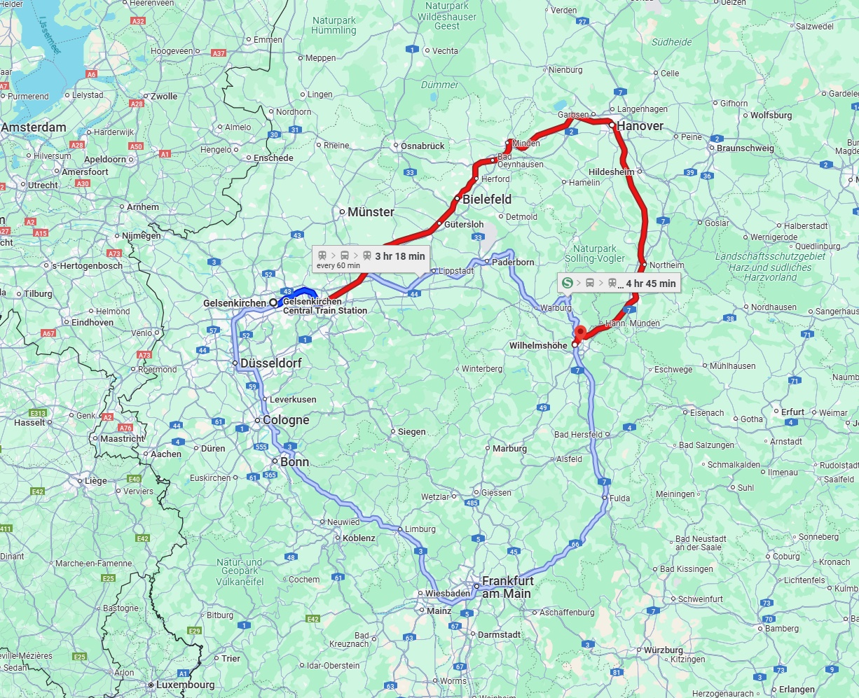 Anreise von Gelsenkirchen Zu Kassel Über 