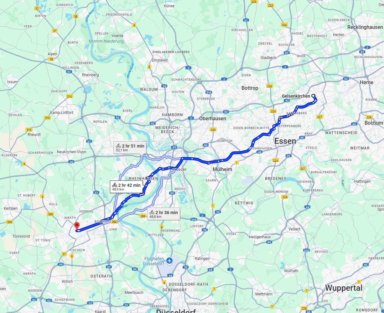 Anreise von Gelsenkirchen Zu Krefeld Über 