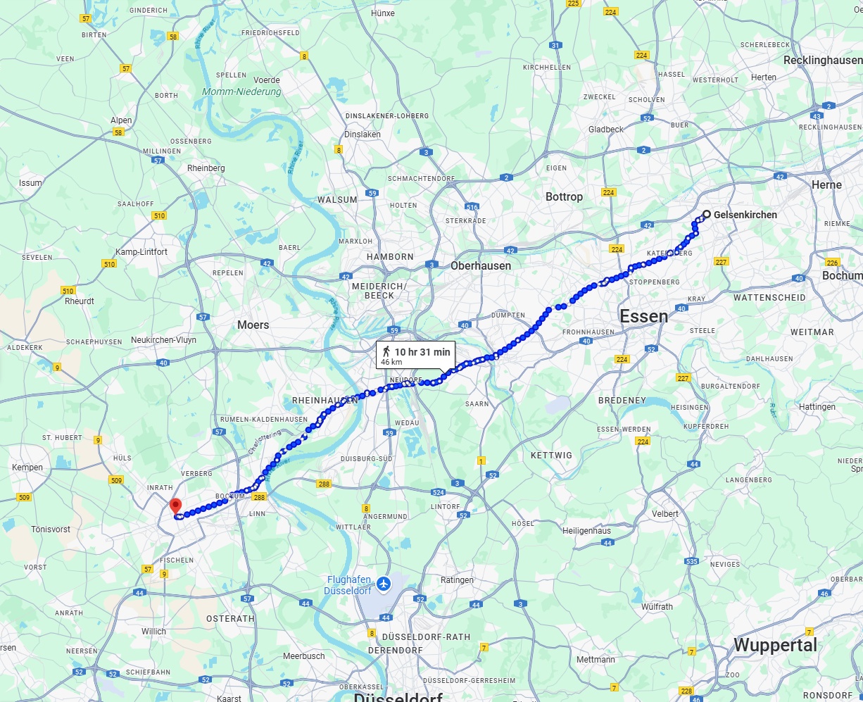 Anreise von Gelsenkirchen Zu Krefeld Über 