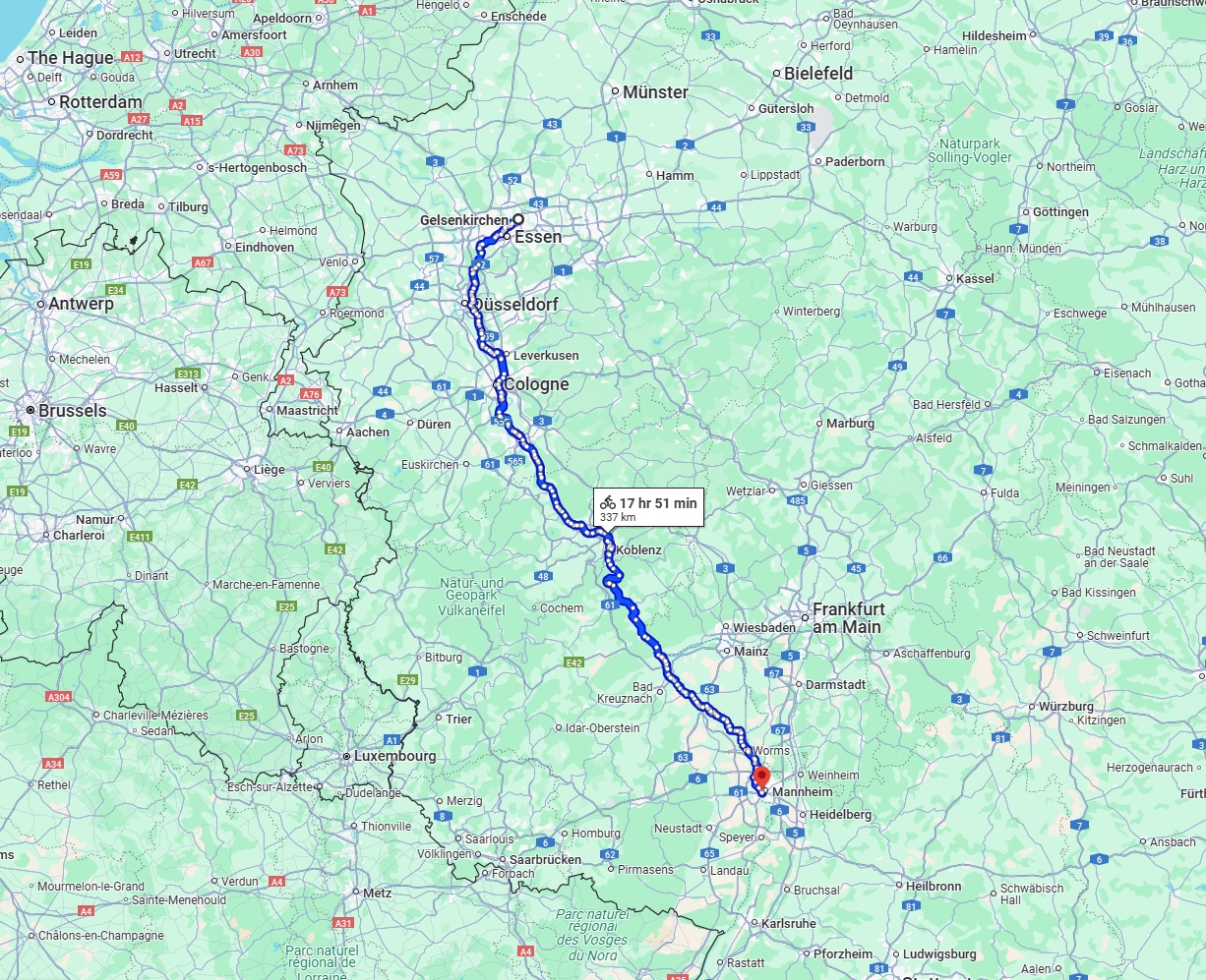 Anreise von Gelsenkirchen Zu Ludwigshafen am Rhein Über 