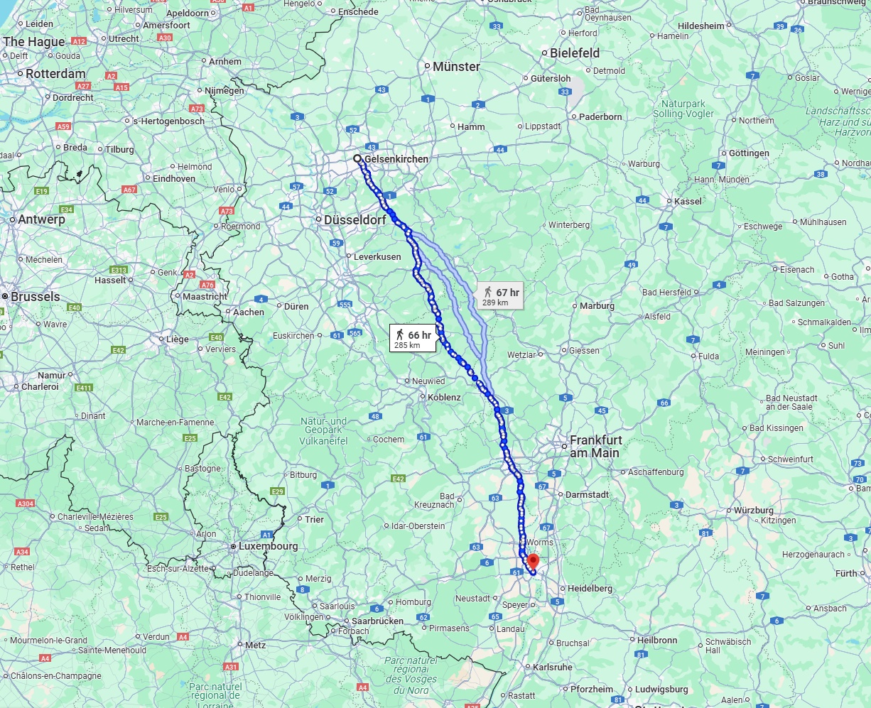 Anreise von Gelsenkirchen Zu Ludwigshafen am Rhein Über 